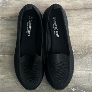 black blue Comfort & Soft knit slip-on loafers.